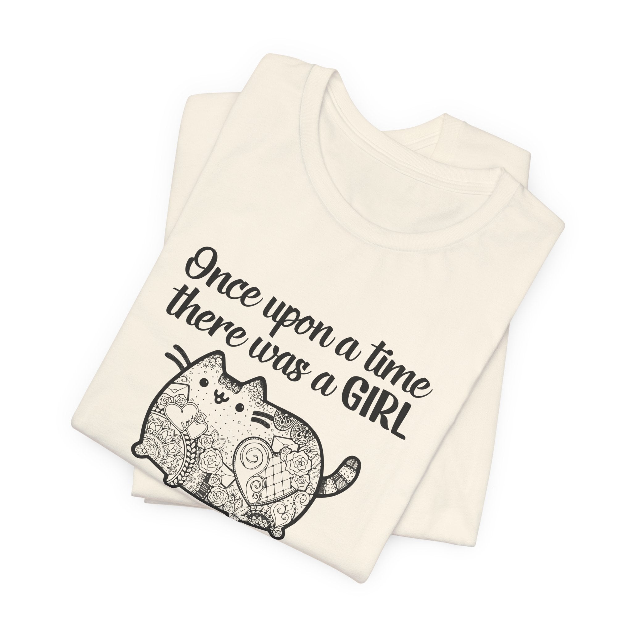 Once Upon a Time Cat & Tattoos T-Shirt | Tattooed Cat Lover Gift