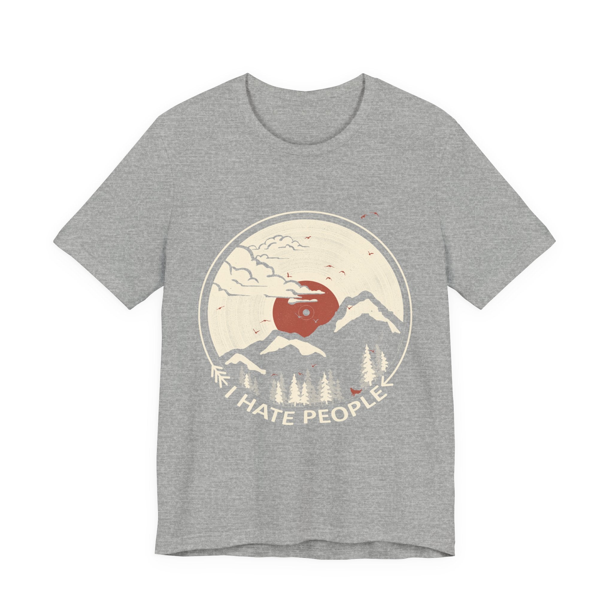I Hate People T-Shirt | Solitary Camper Dog Lover Gift