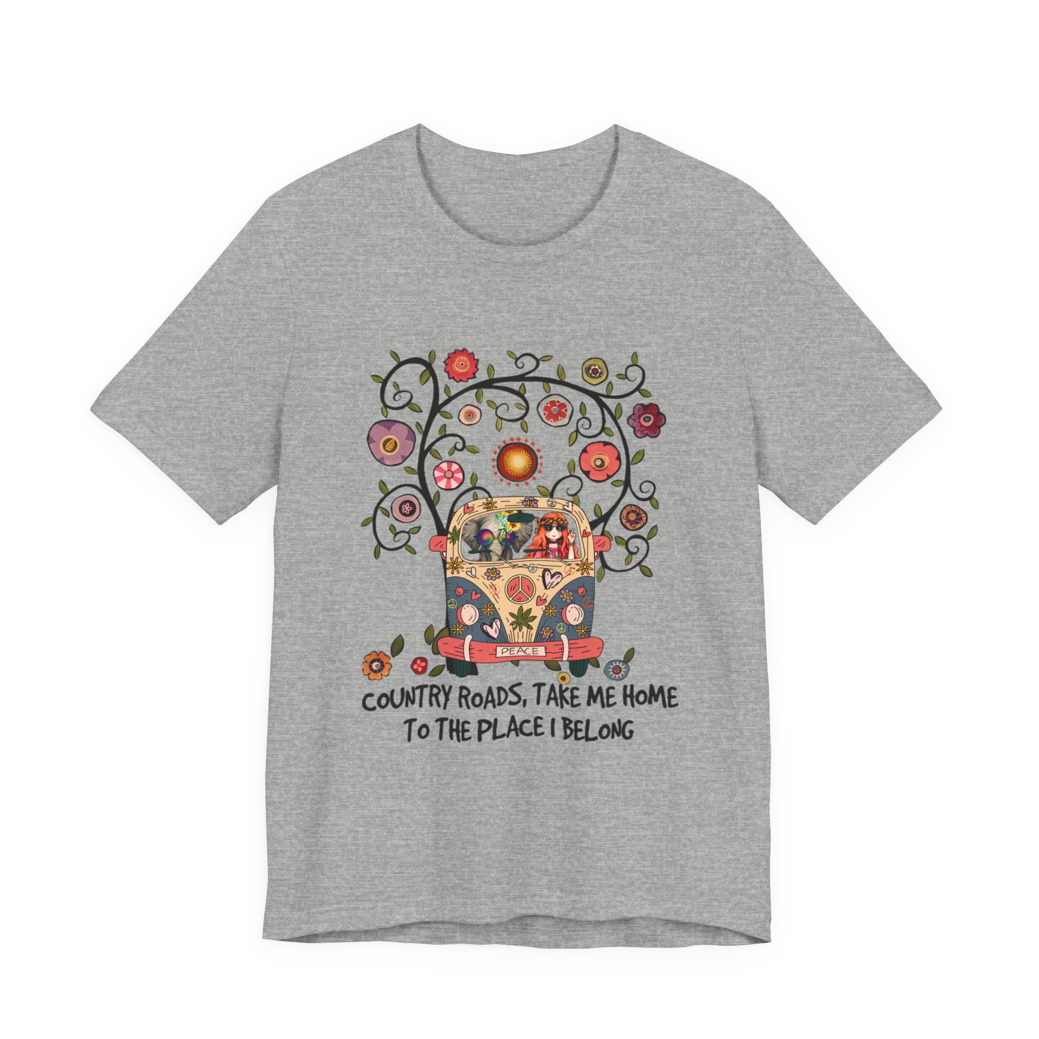 Country Roads Take Me Home T-Shirt | Hippie Soul Gift