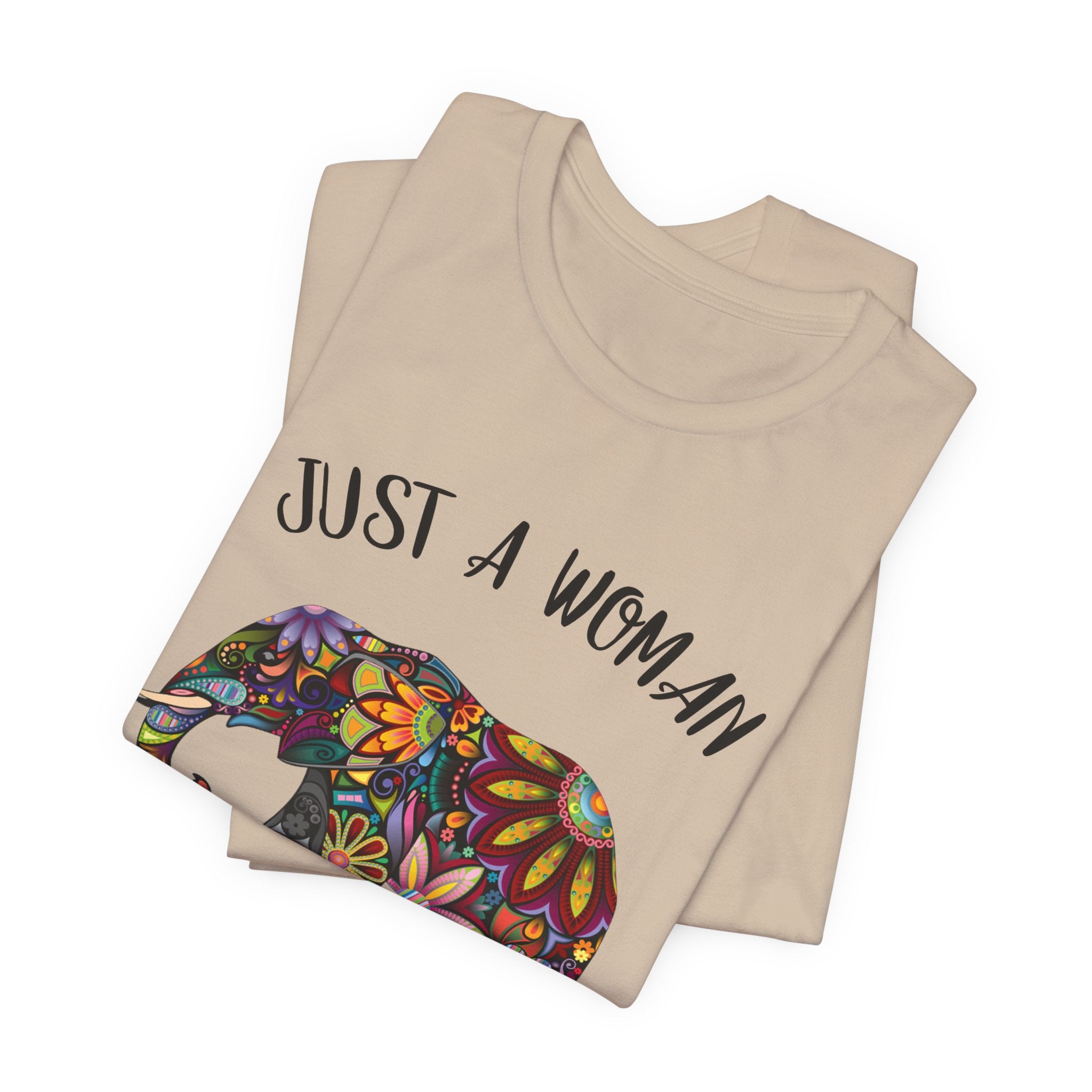 Just A Woman Who Love Elephants And Has Tattoos T-Shirt | Elephant Fan Gift