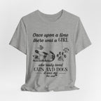Girl Who Loved Cats & Dogs T-Shirt | Dog Lover Gift