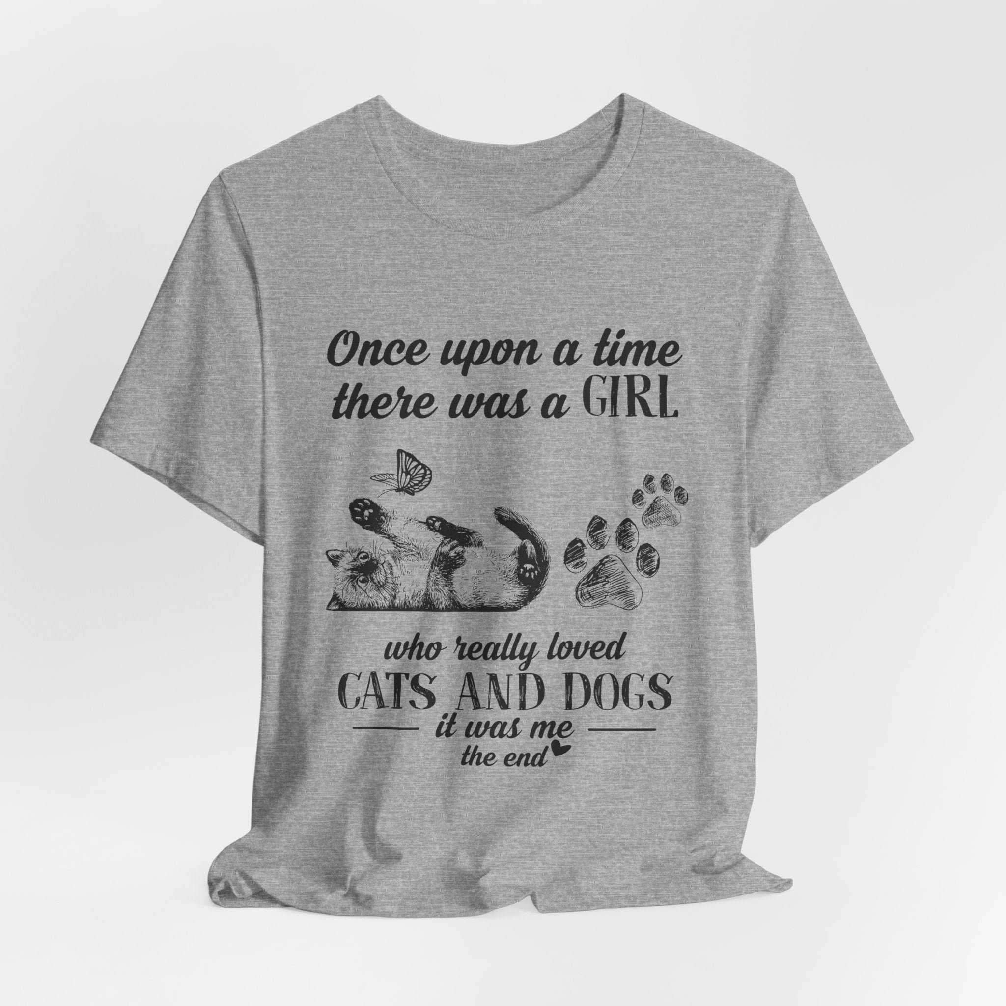 Girl Who Loved Cats & Dogs T-Shirt | Dog Lover Gift