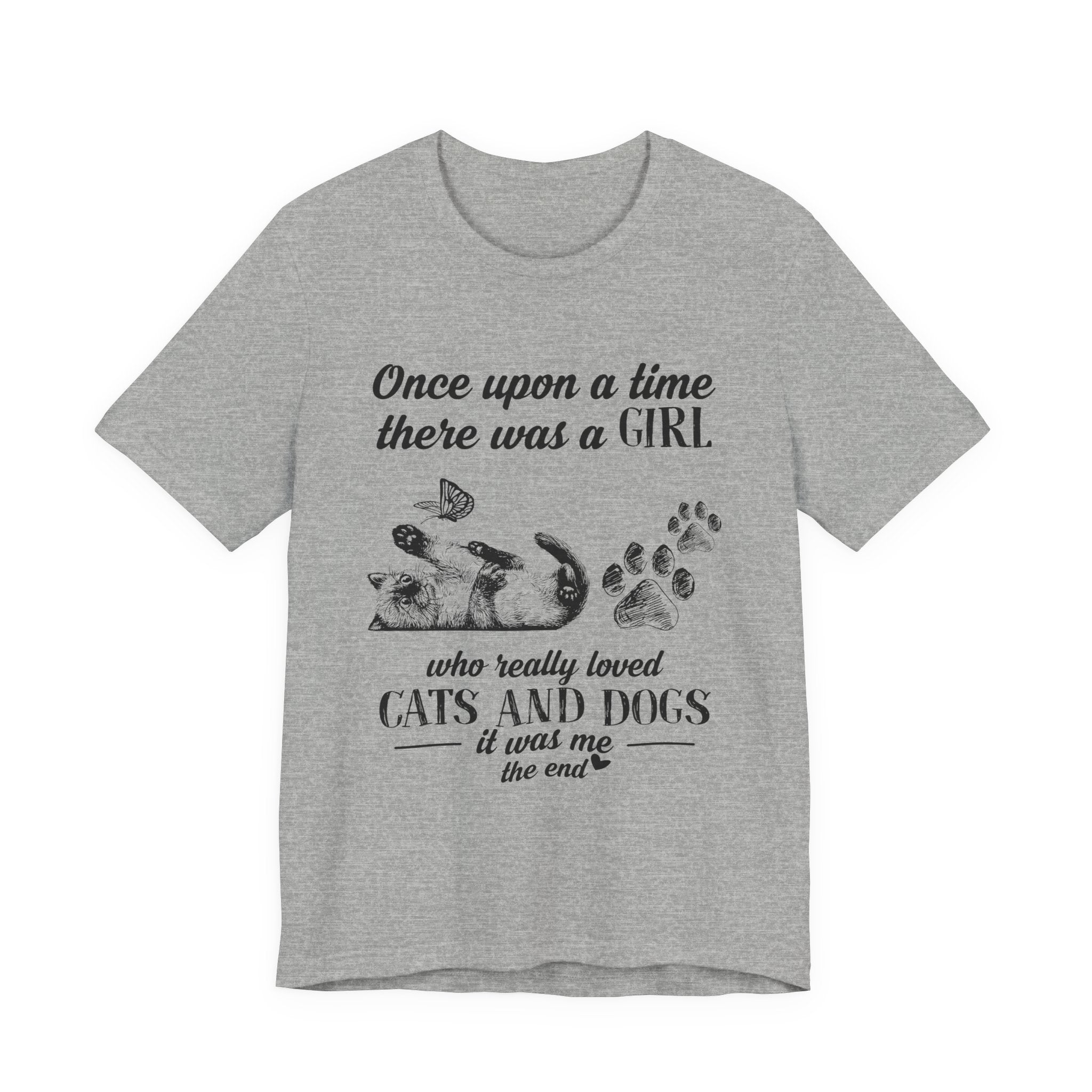 Girl Who Loved Cats & Dogs T-Shirt | Dog Lover Gift