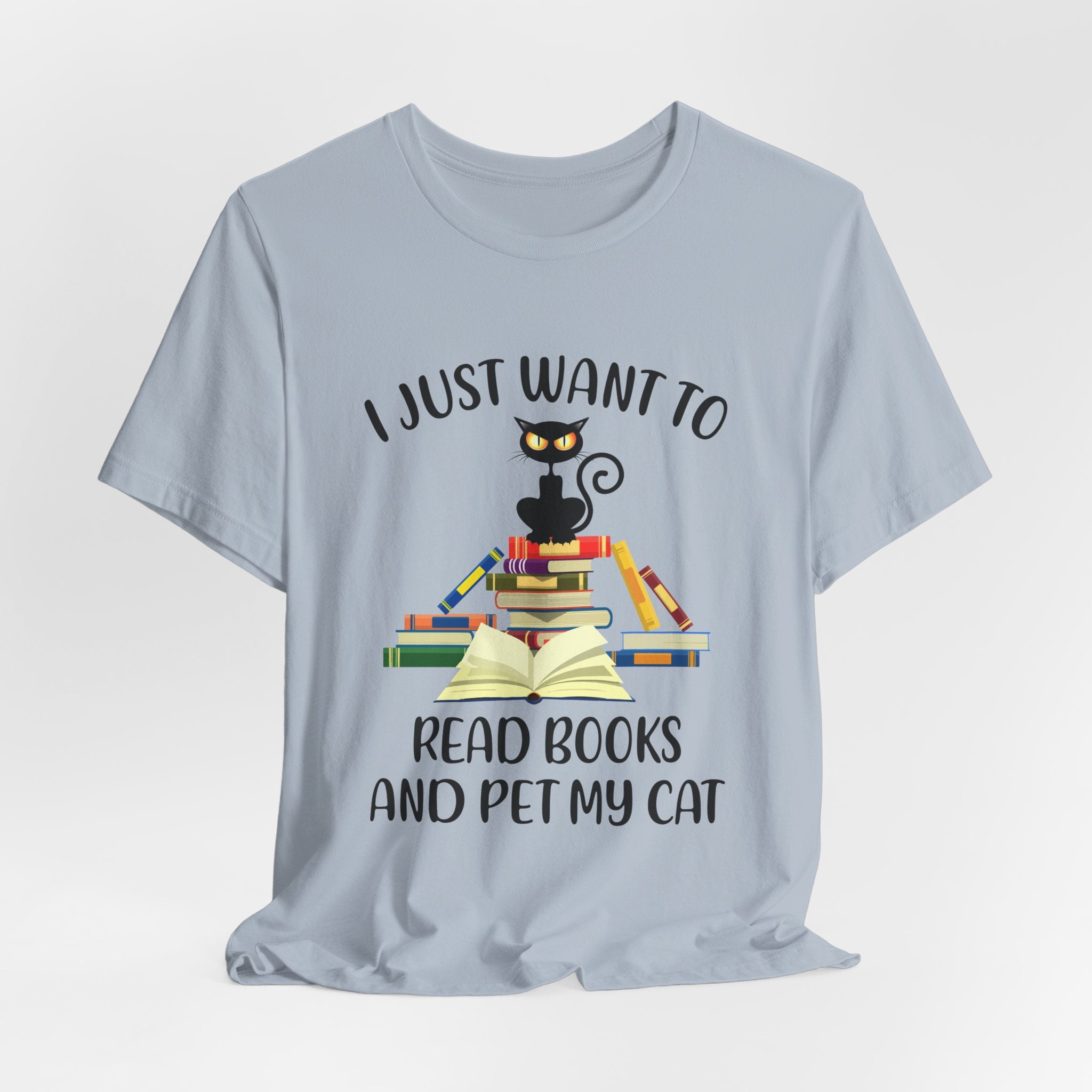I Just Want To Read Books T-Shirt | Cat Lover Gift