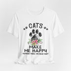 Cats Make Me Happy Humans Make My Head Hurt T-Shirt | Cat Lover Gift