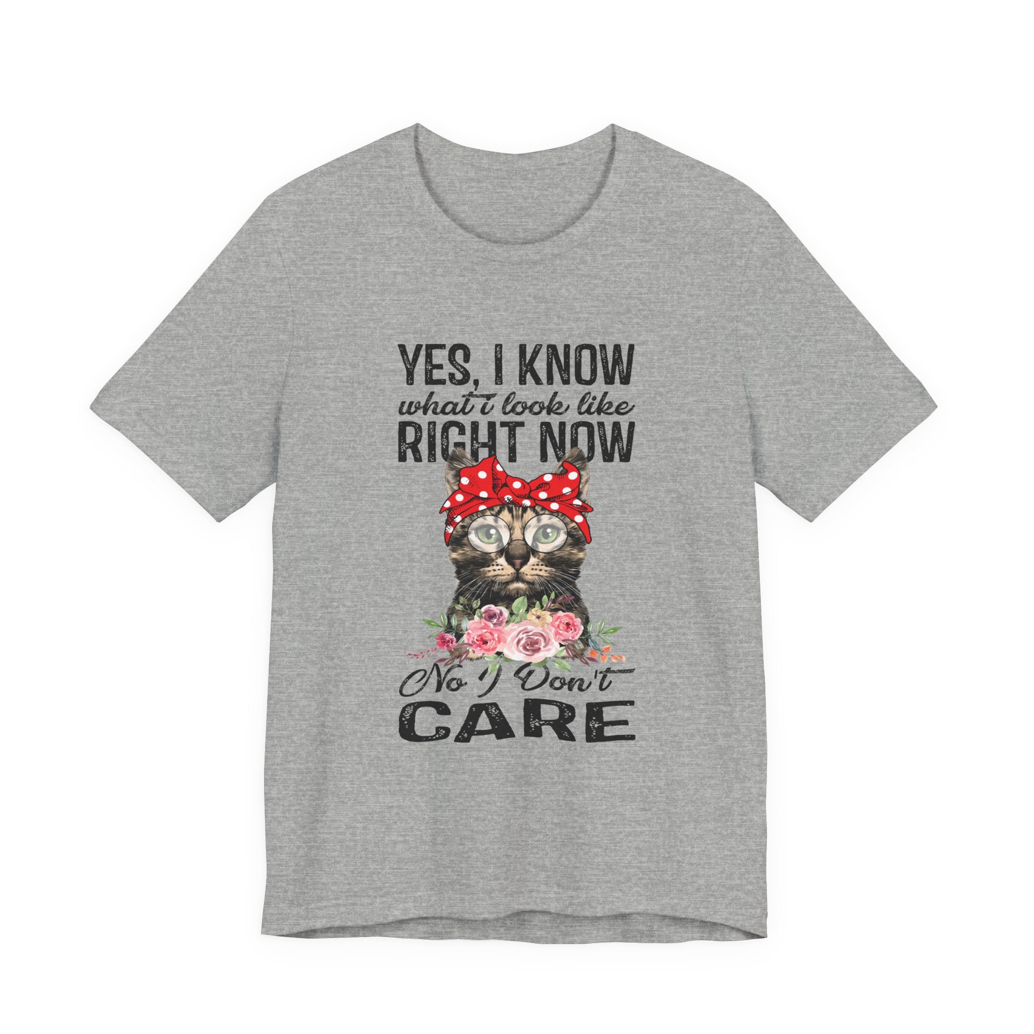 No I Don't Care Cat T-Shirt | Sassy Cat Lover Gift