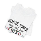 Some Girls Cuss and Love Cats T-Shirt | Crazy Cat Lady Gift
