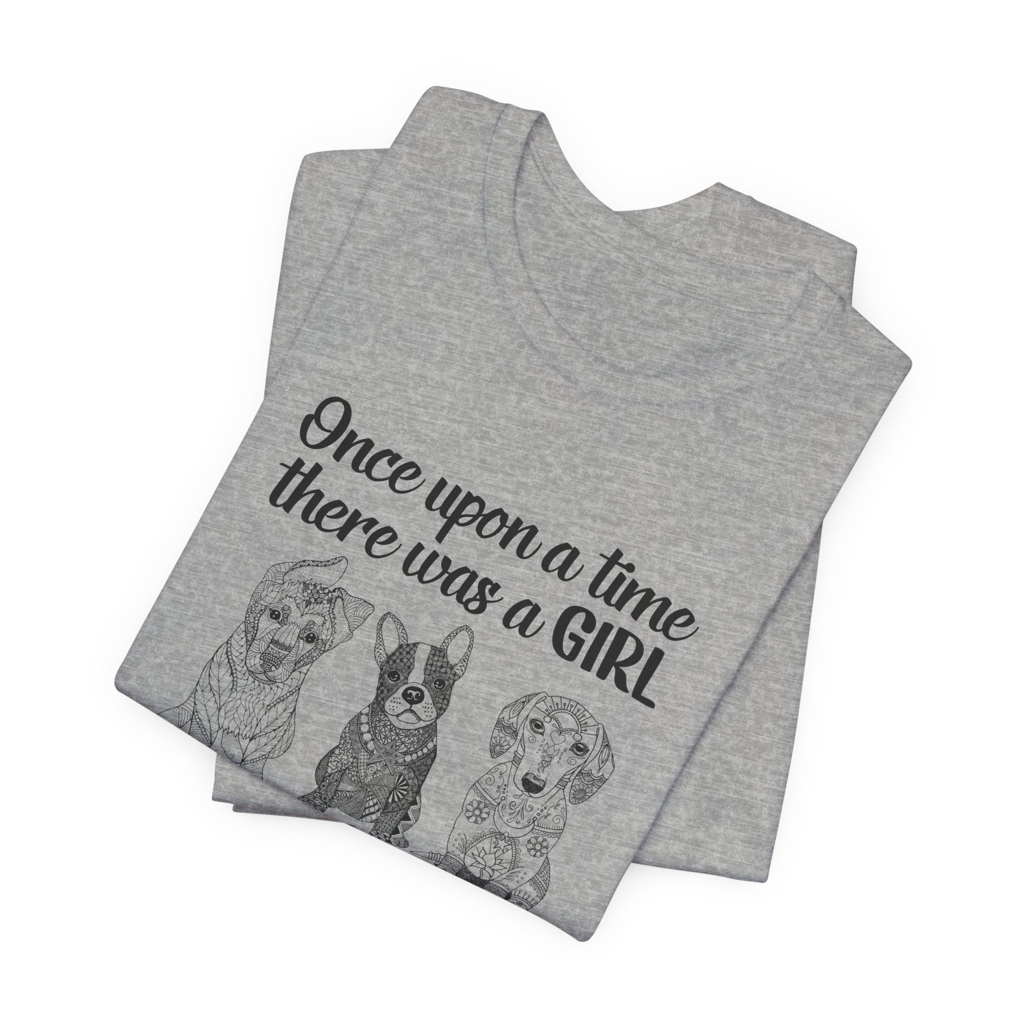 Girl Loved Dogs & Tattoos T-Shirt | Dog Lover Gift for Her
