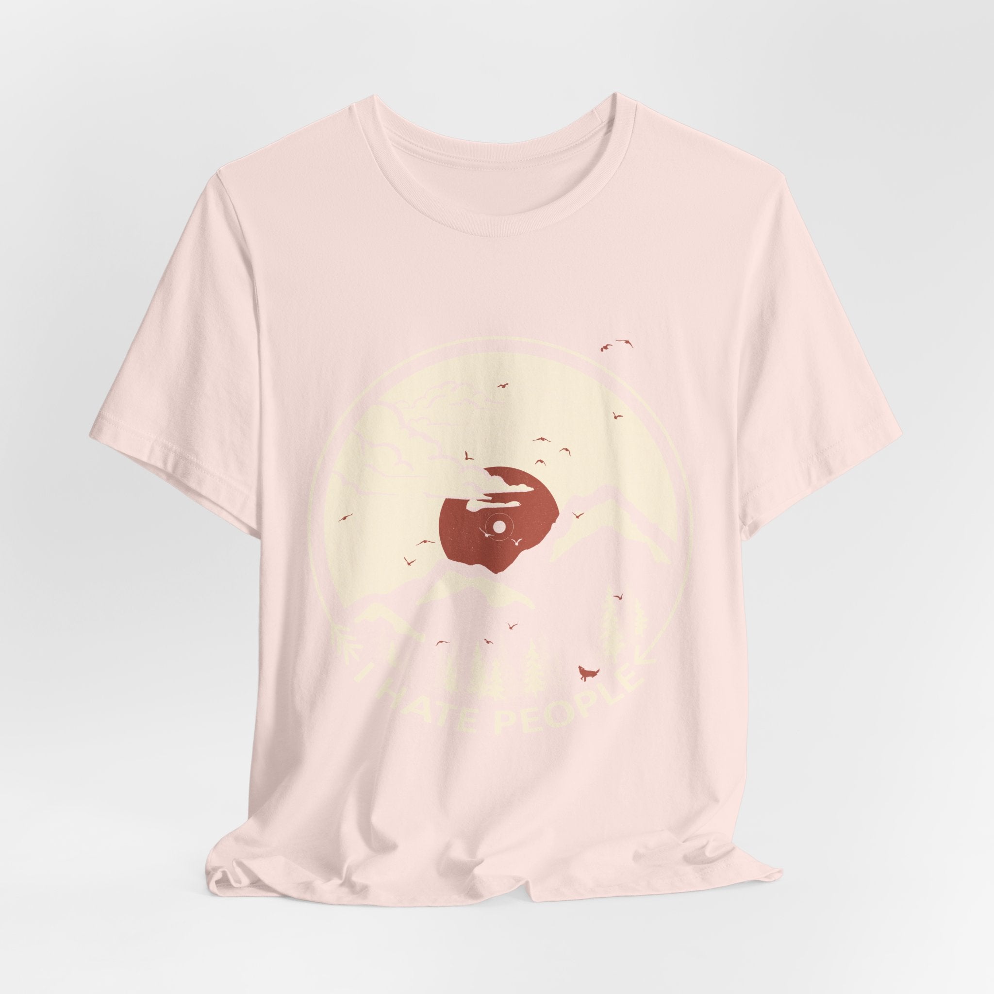 I Hate People T-Shirt | Solitary Camper Dog Lover Gift