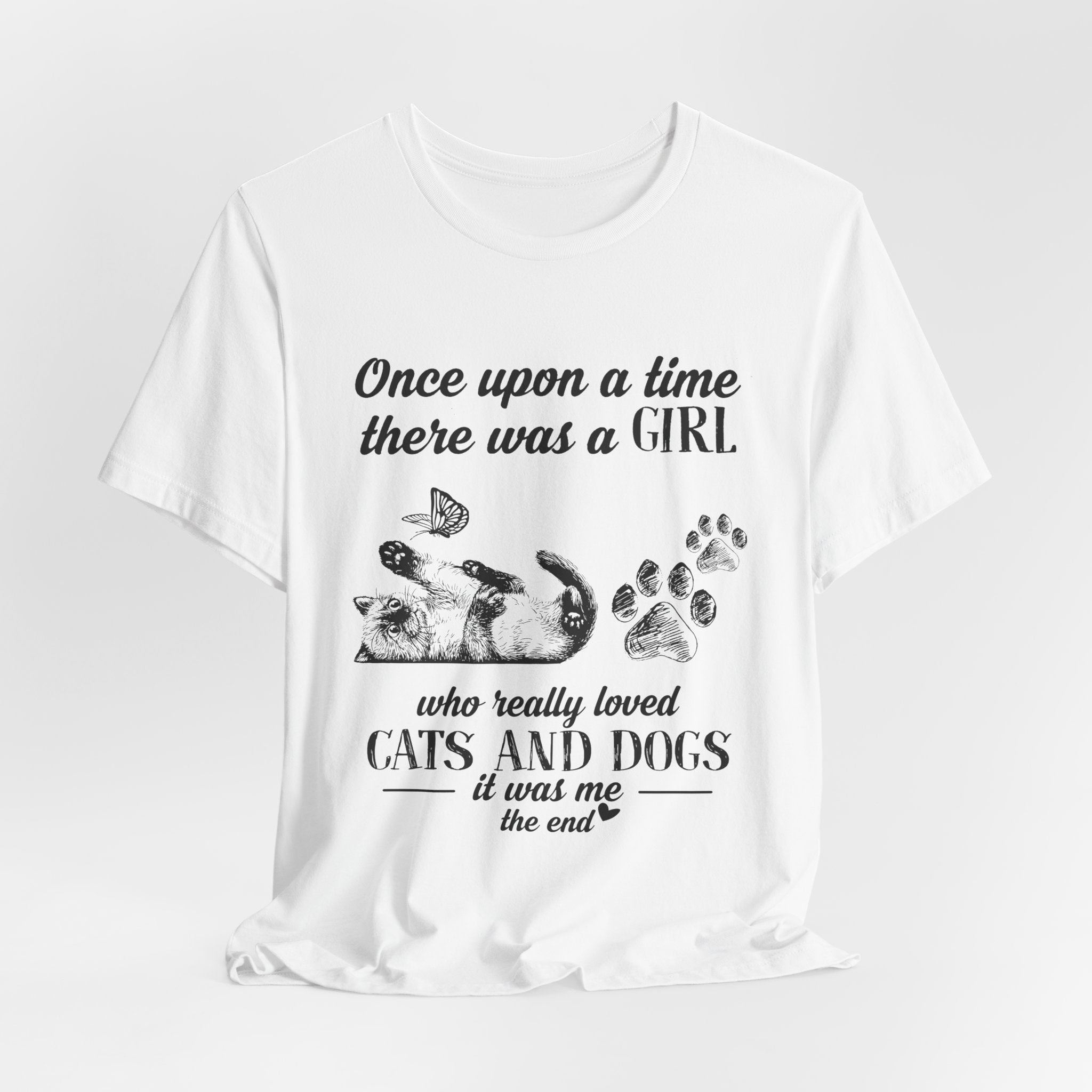 Girl Who Loved Cats & Dogs T-Shirt | Dog Lover Gift
