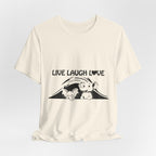 Live Laugh Love Elephants T-Shirt | Elephant Lover Gift