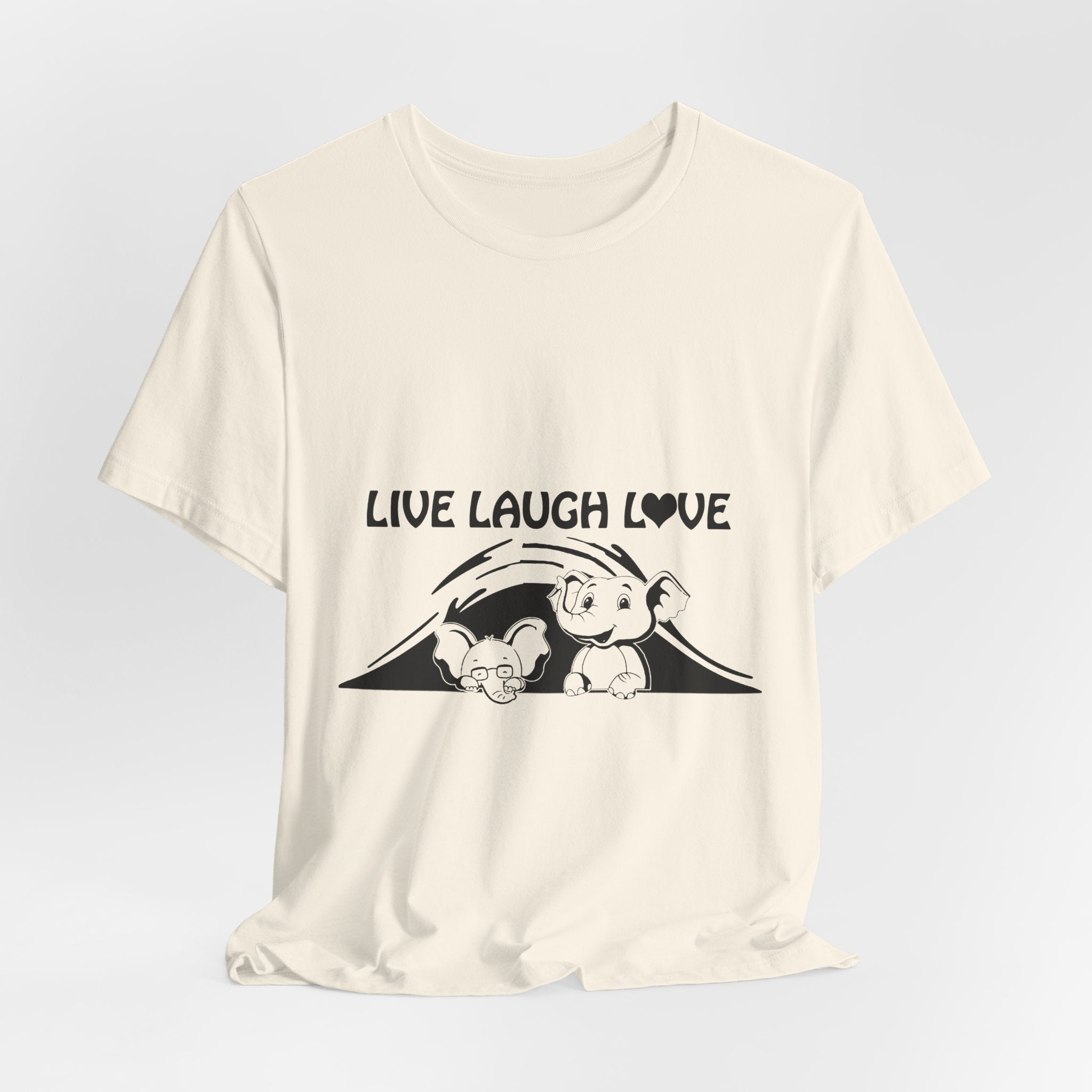 Live Laugh Love Elephants T-Shirt | Elephant Lover Gift