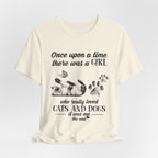 Girl Who Loved Cats & Dogs T-Shirt | Dog Lover Gift