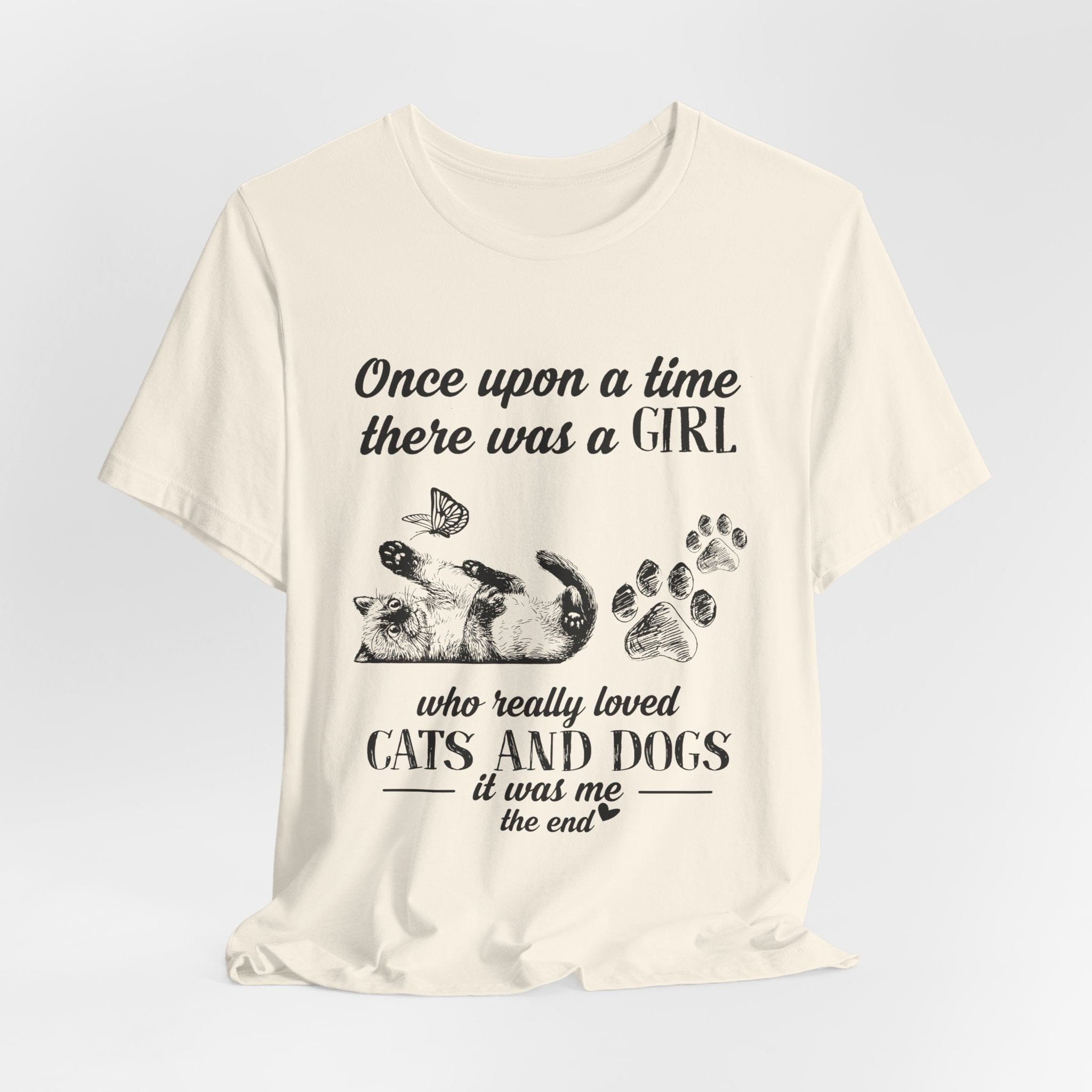 Girl Who Loved Cats & Dogs T-Shirt | Dog Lover Gift
