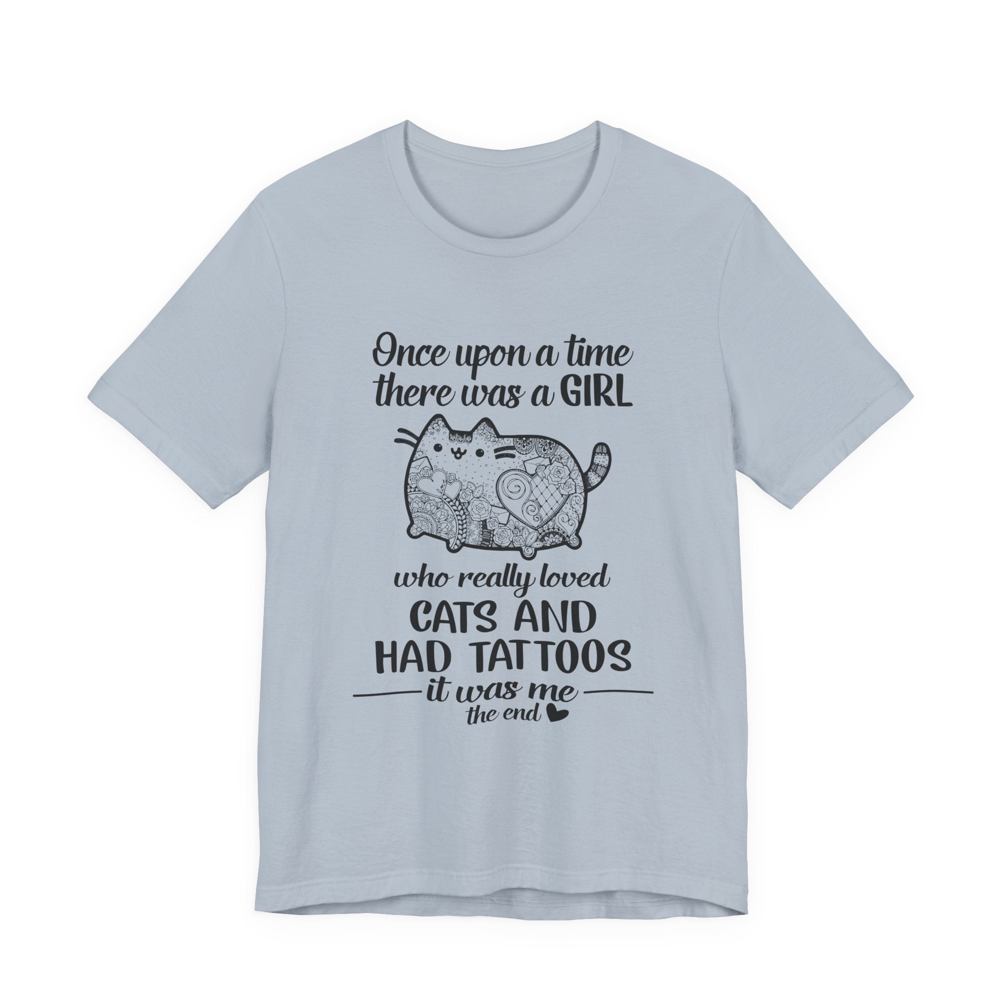 Once Upon a Time Cat & Tattoos T-Shirt | Tattooed Cat Lover Gift