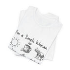 Simple Woman Sunshine Coffee Elephant T-Shirt | Elephant Lover Gift