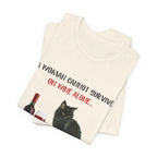 Wine & Cat Lover T-Shirt | Funny Cat Mom Gift