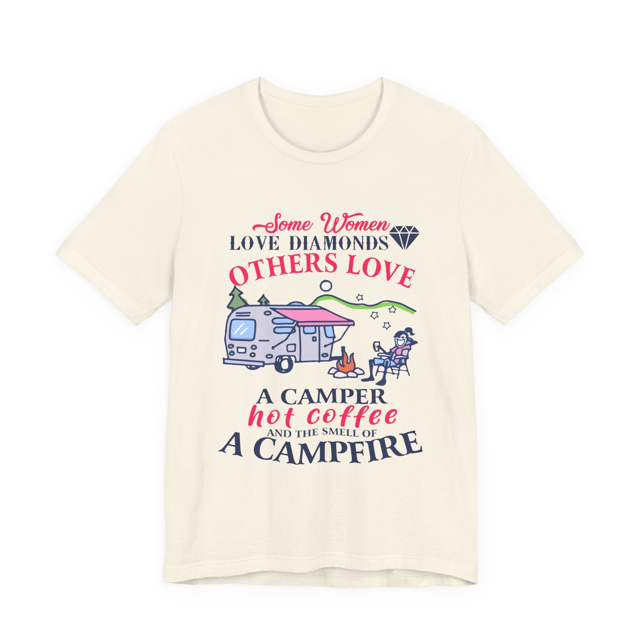 Camper Hot Coffee Campfire T-Shirt | Outdoor Woman Gift