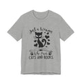 Just a Woman Who Loves Cats & Books T-Shirt | Cat Lover Gift
