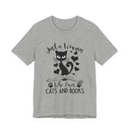 Just a Woman Who Loves Cats & Books T-Shirt | Cat Lover Gift