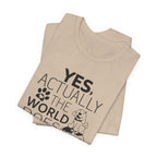 World Revolves Around My Dogs T-Shirt | Funny Dog Lover Gift