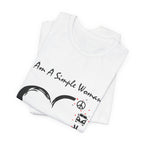 I Am A Simple Woman Peace Love Dog T-Shirt | Dog Mom Gift
