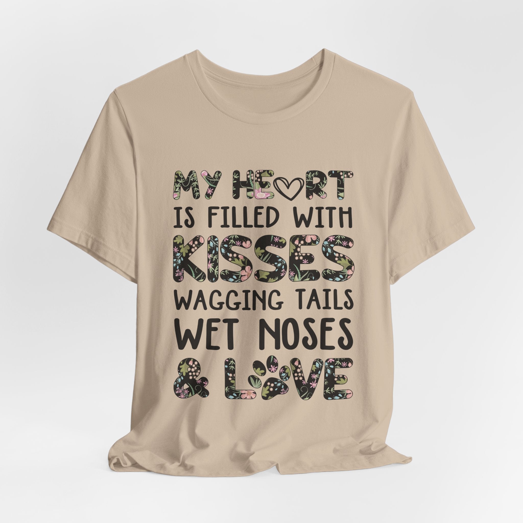 My Heart Filled With Kisses Wagging Tails T-Shirt | Dog Lover Gift