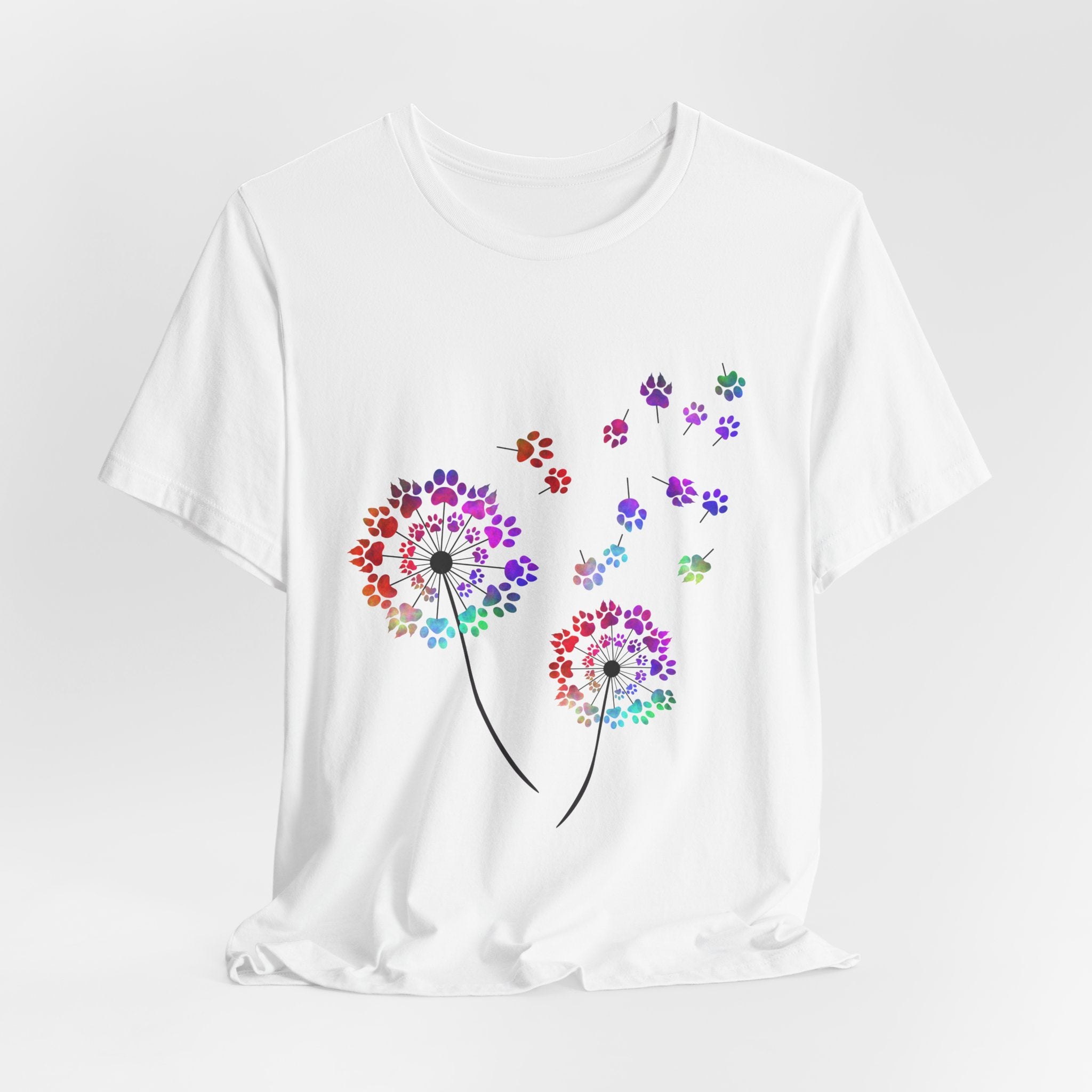 Paw Print Dandelion T-Shirt | Dog Lover Gift for Fur Parents