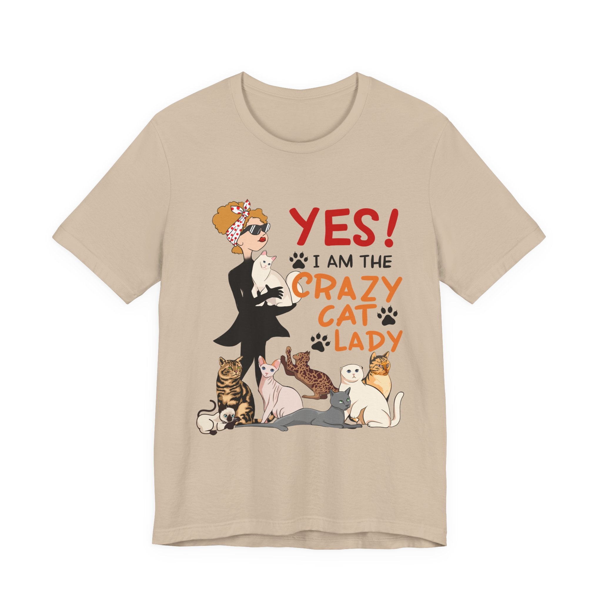 YES I Am The Crazy Cat Lady T-Shirt | Cat Mom Gift Idea