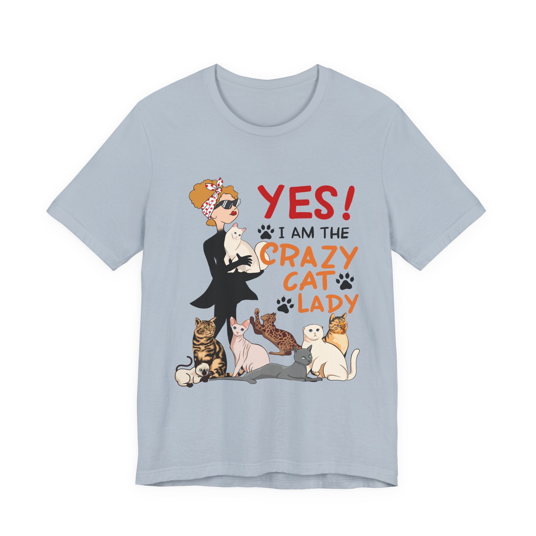 YES I Am The Crazy Cat Lady T-Shirt | Cat Mom Gift Idea