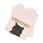 Crochet Because Murder Is Wrong T-Shirt | Funny Cat Lover Gift