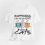 Happiness Can Be Measured With Cats T-Shirt | Cat Lover Gift