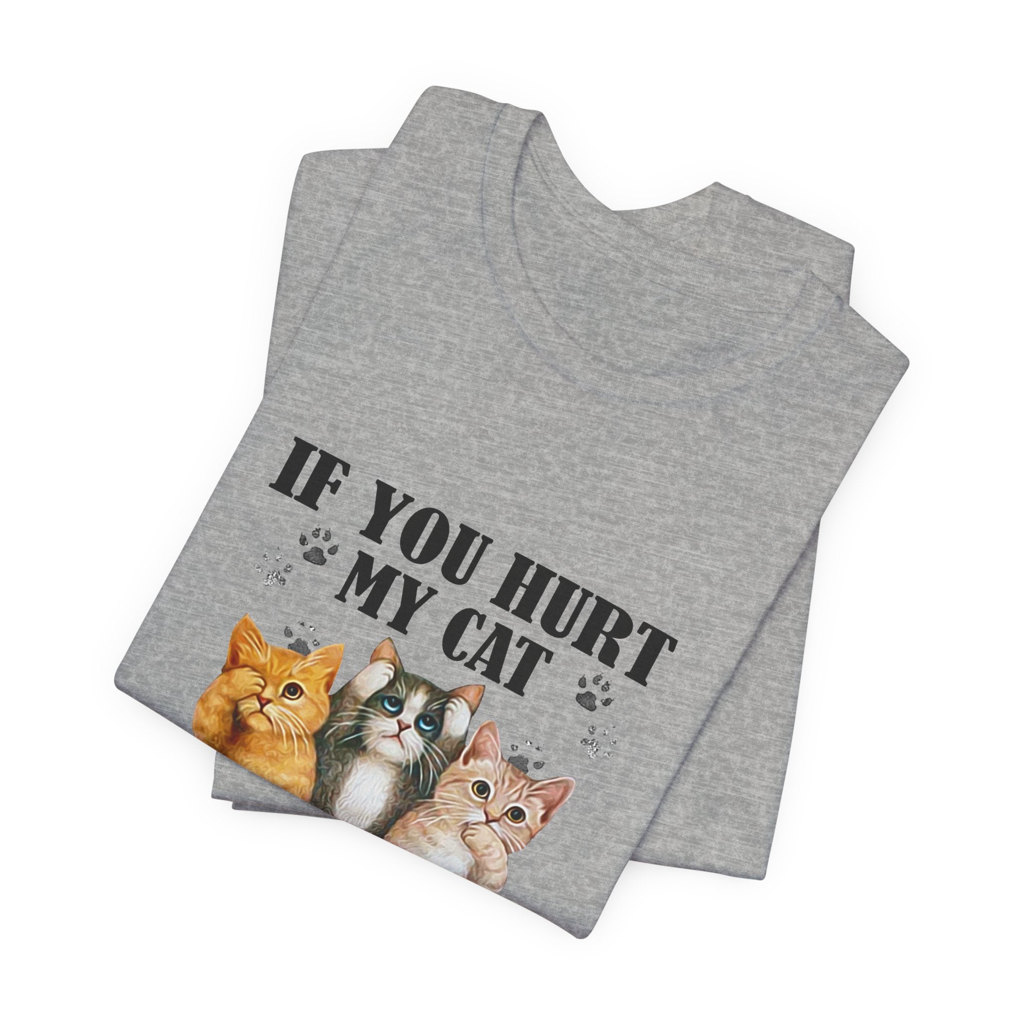 If You Hurt My Cat T-Shirt | Protective Cat Lover Gift