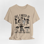 All I Need Is Love And A Cat T-Shirt | Cat Lover Gift