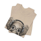 Nerdy Elephant with Headphones T-Shirt | Elephant Lover Gift