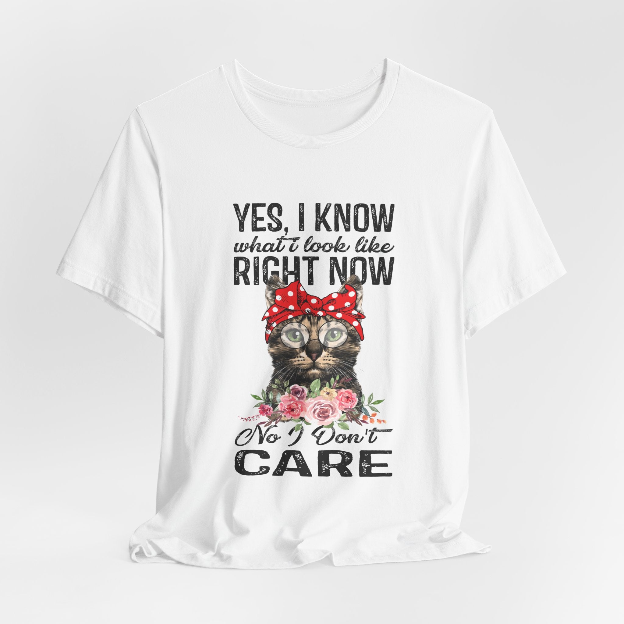 No I Don't Care Cat T-Shirt | Sassy Cat Lover Gift