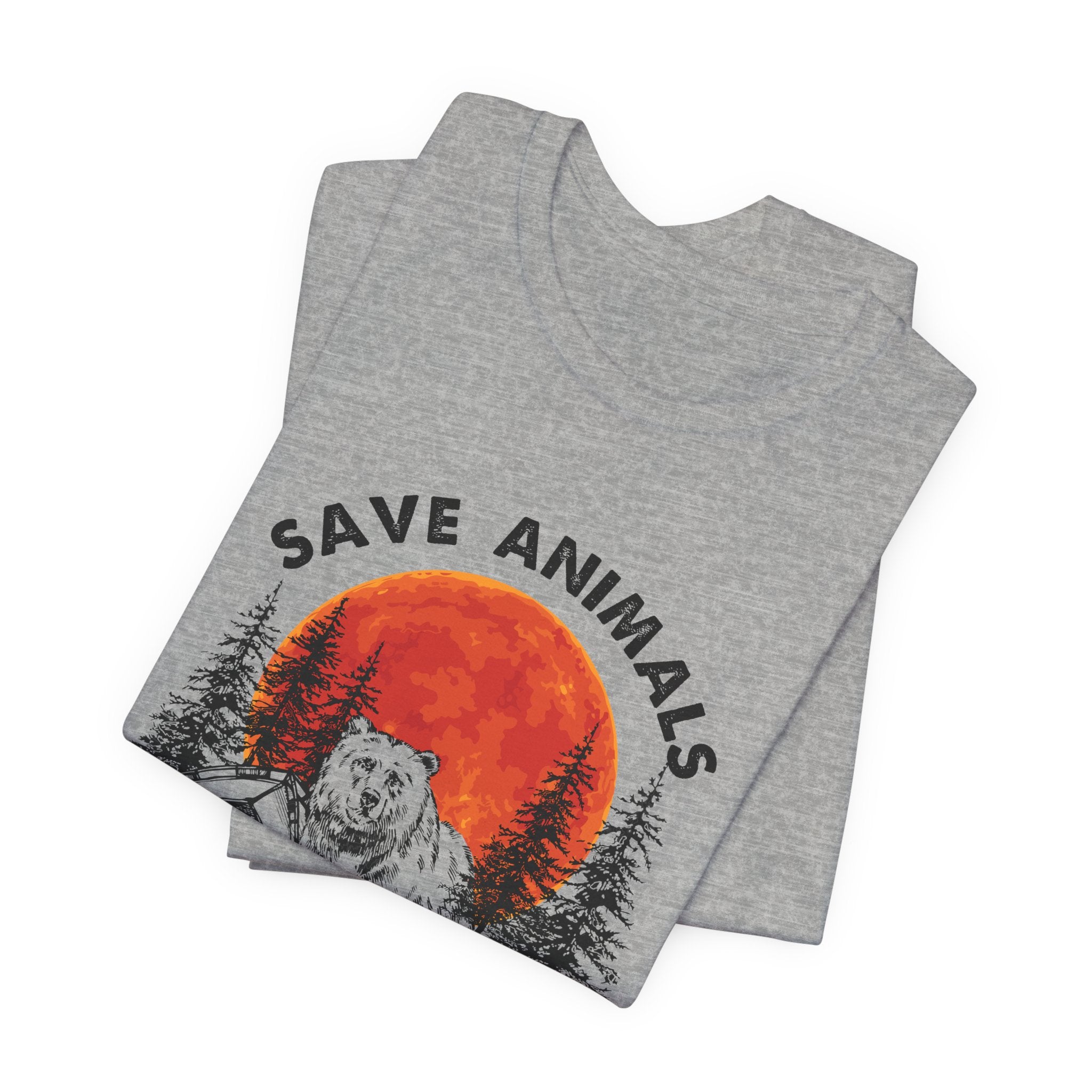 Save Animals Eat People T-Shirt | Funny Bear Camper Gift