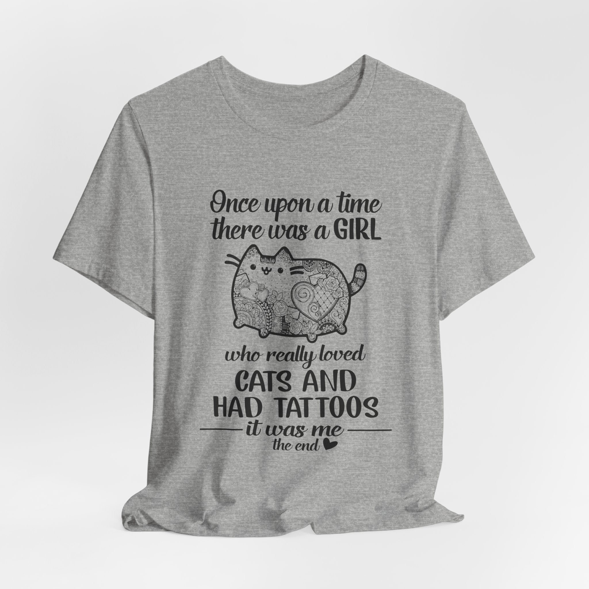 Once Upon a Time Cat & Tattoos T-Shirt | Tattooed Cat Lover Gift