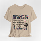 Dogs Leave Paw Prints On Our Hearts T-Shirt | Fur Parent Gift