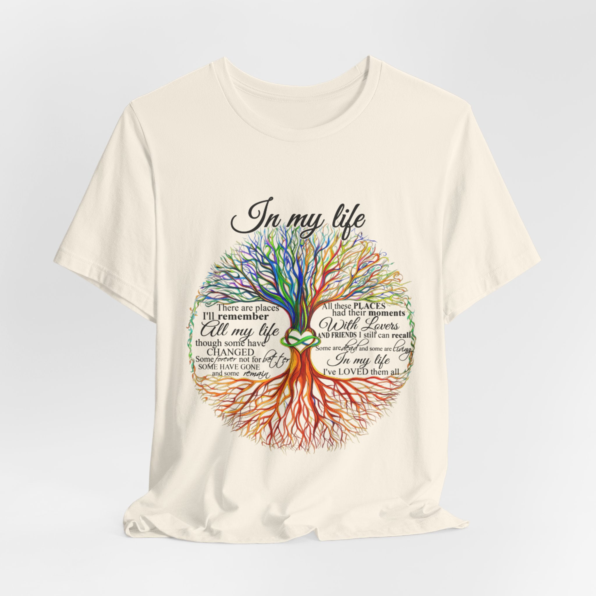 In My Life Lyrics Tree T-Shirt | Hippie Soul Gift