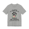 Cats Make Me Happy Humans Make My Head Hurt T-Shirt | Cat Lover Gift