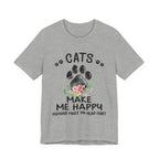 Cats Make Me Happy Humans Make My Head Hurt T-Shirt | Cat Lover Gift