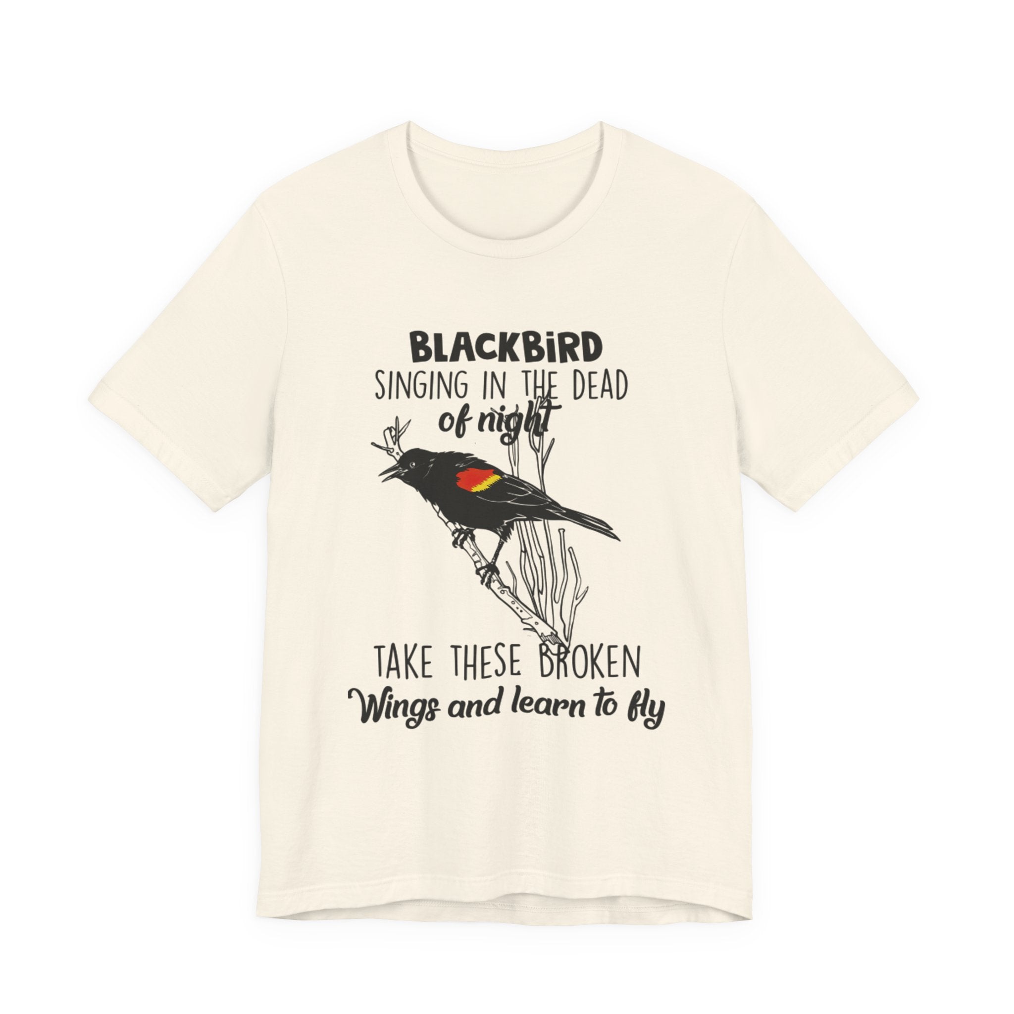 Blackbird Learn to Fly T-Shirt | Free Spirit Hippie Gift