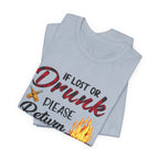 Lost Or Drunk Camping T-Shirt | Campfire Friends Gift