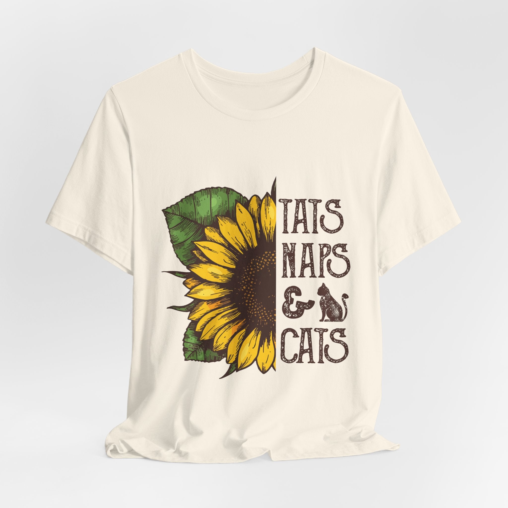 Sunflower TAIS NAPS & CAIS Tee | Cat Lover Gift