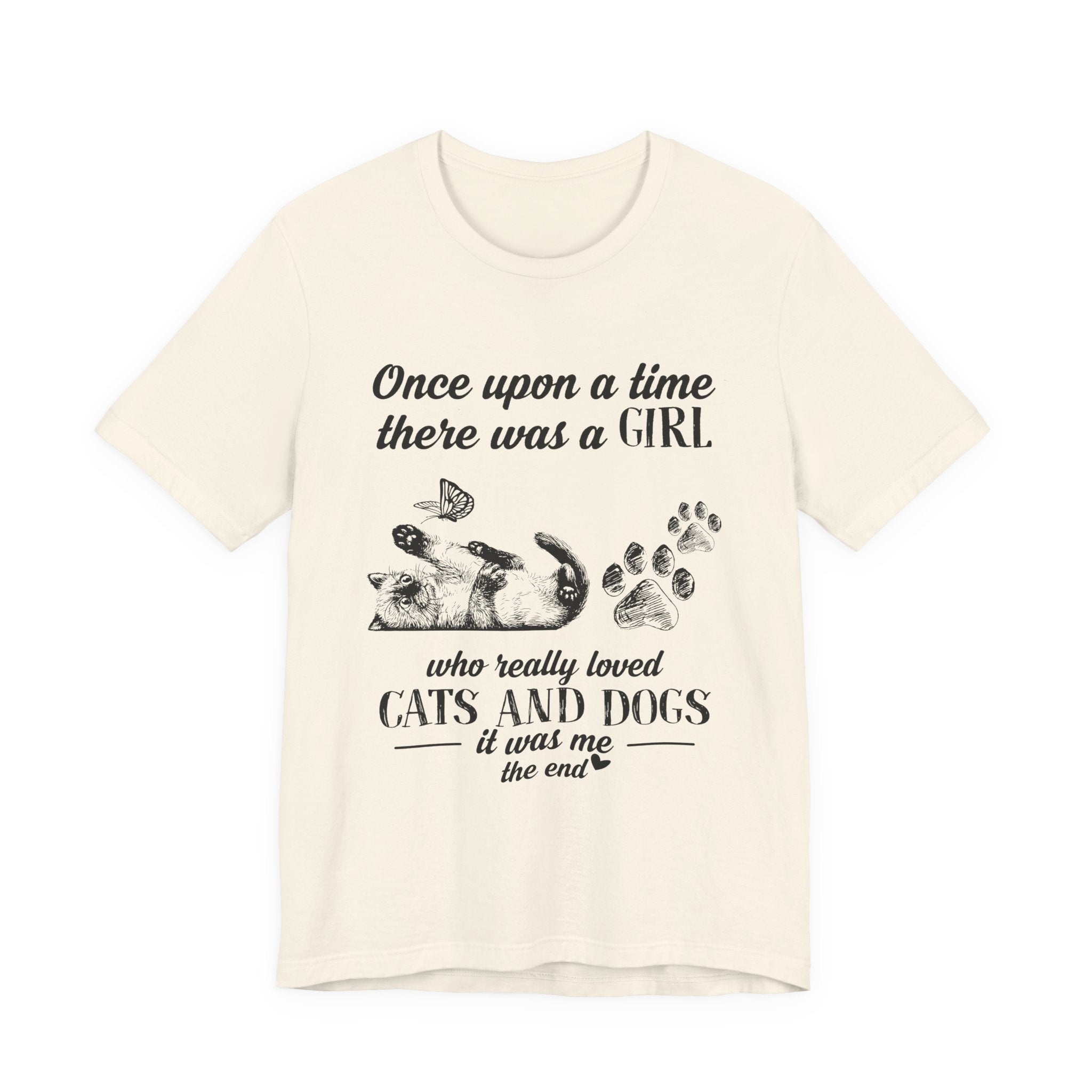 Girl Who Loved Cats & Dogs T-Shirt | Dog Lover Gift