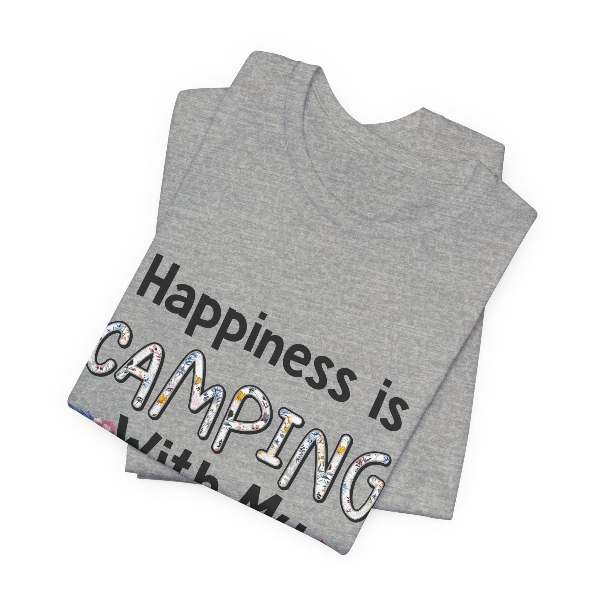 Happiness is Camping With My Dog T-Shirt | Dog Lover Gift