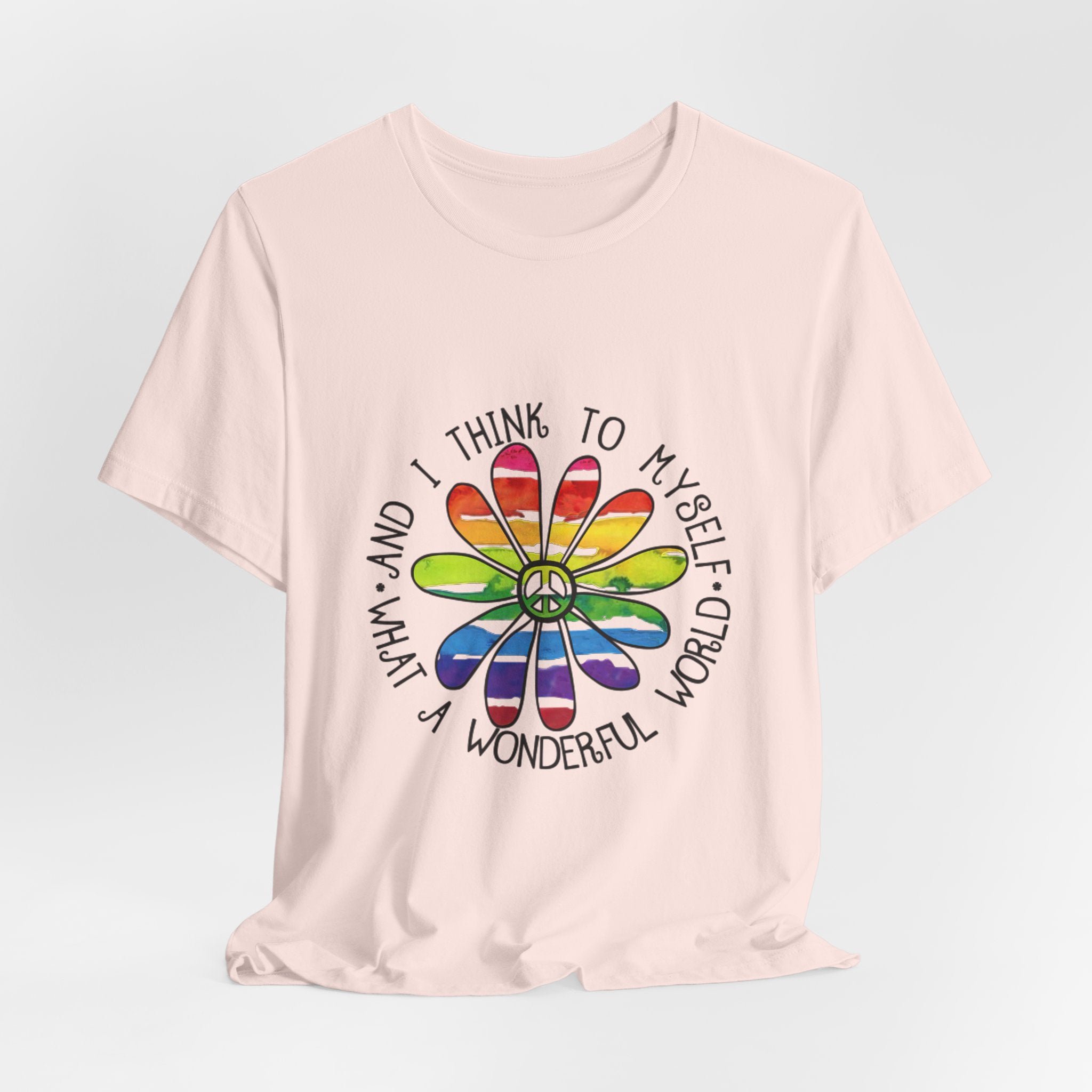 What A Wonderful World T-Shirt | Hippie Peace Lover Gift