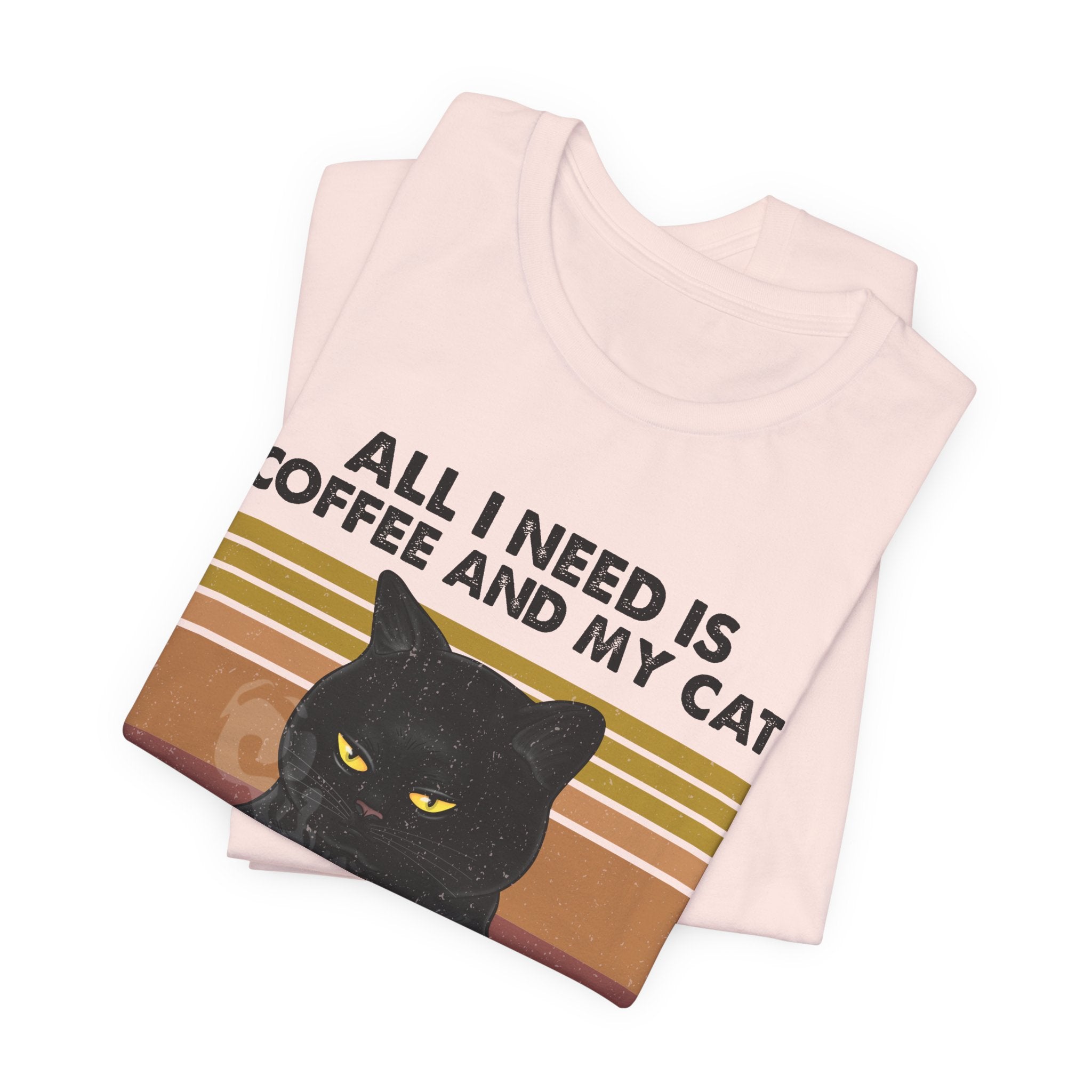 Coffee & My Cat T-Shirt | Introvert Cat Lover Gift