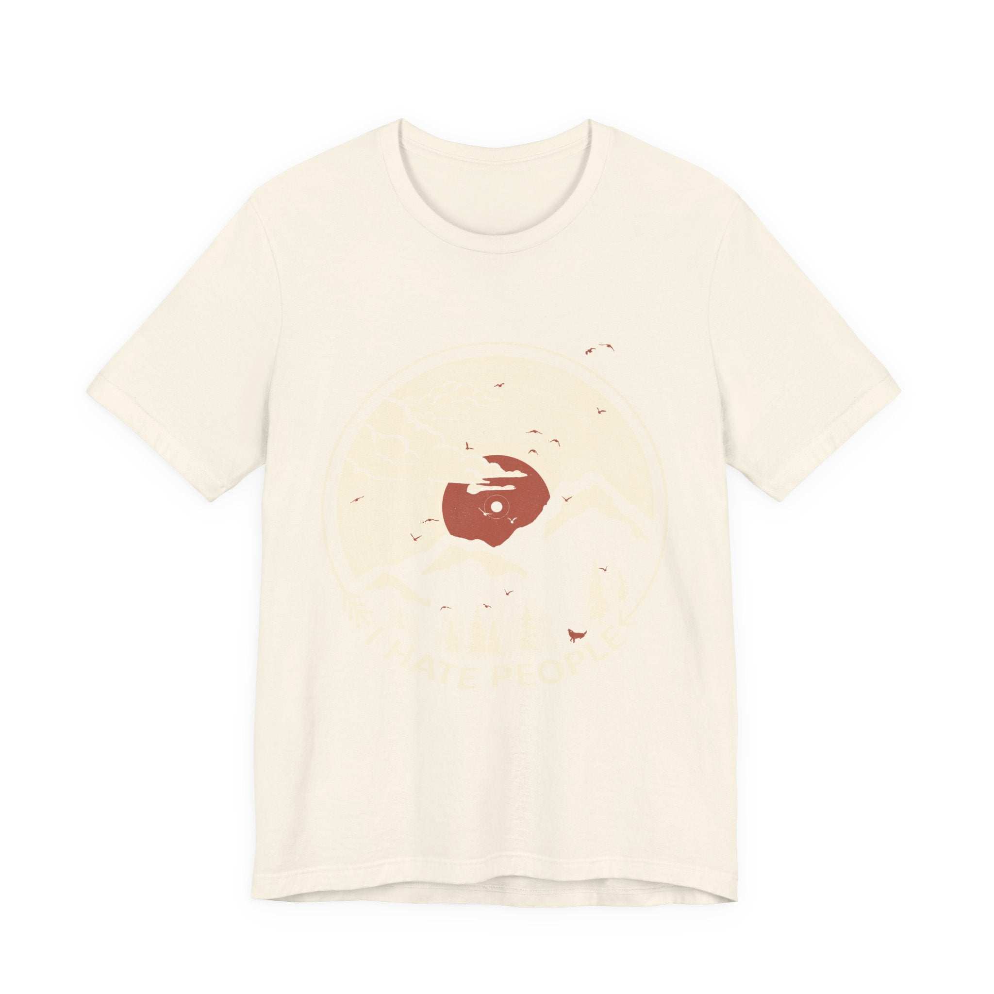 I Hate People T-Shirt | Solitary Camper Dog Lover Gift
